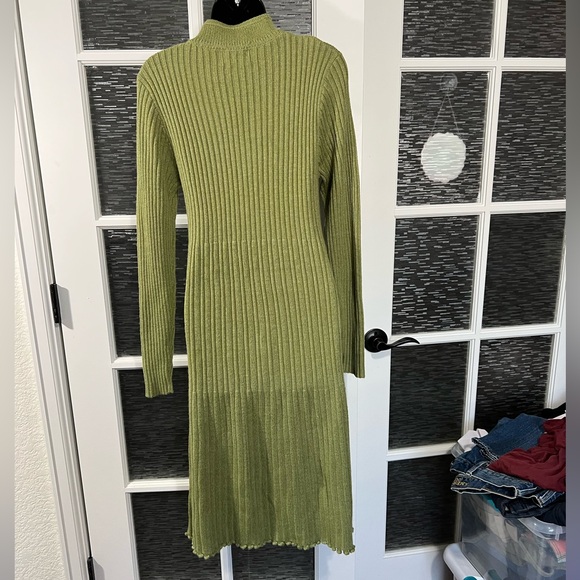 April Cornell Ribbed Button Front Midi Sweater/Dress - Picture 2 of 7